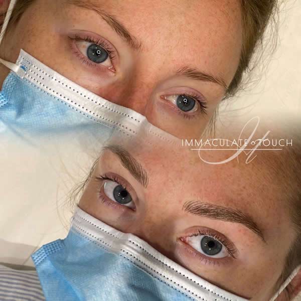 Another before/after example of semi permanent makeup