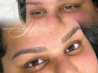 Another eyebrow tattoo before and after example